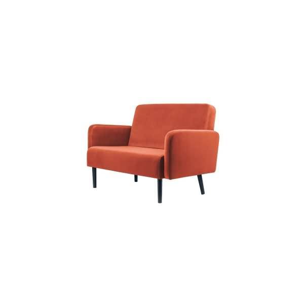 Sofa LISBOA LC2PV.01.27 2 Sitzer Samt schwarz/rost