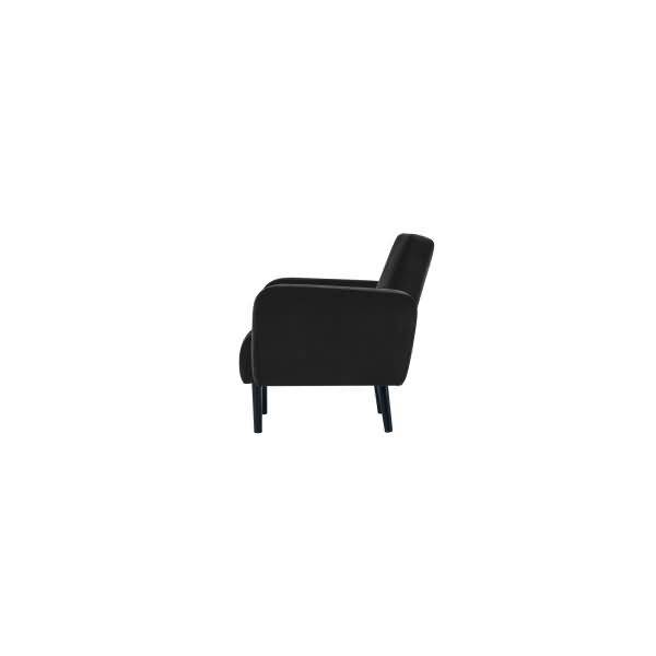 Sofa LISBOA LC3PV.01.01 3Sitzer Samt schwarz/schwarz