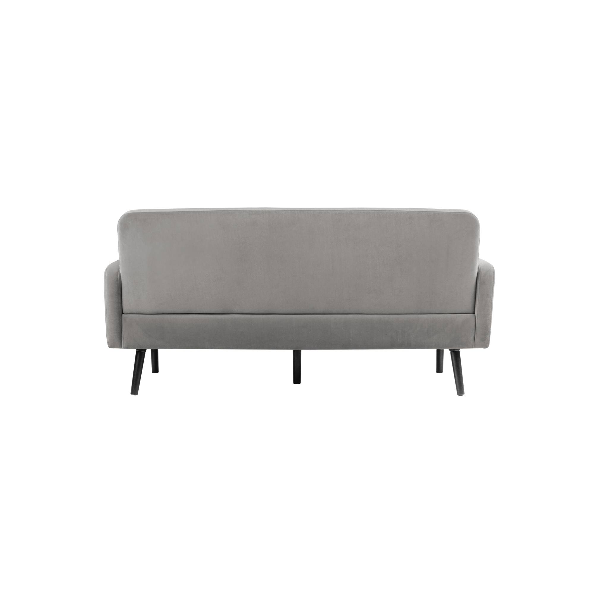 Paperflow Sofa LISBOA LC3PV.01.02 3Sitzer Samt sw/gr