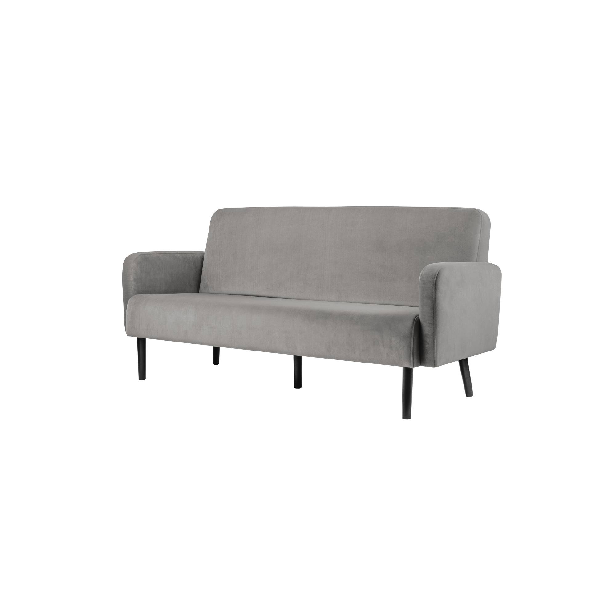 Paperflow Sofa LISBOA LC3PV.01.02 3Sitzer Samt sw/gr