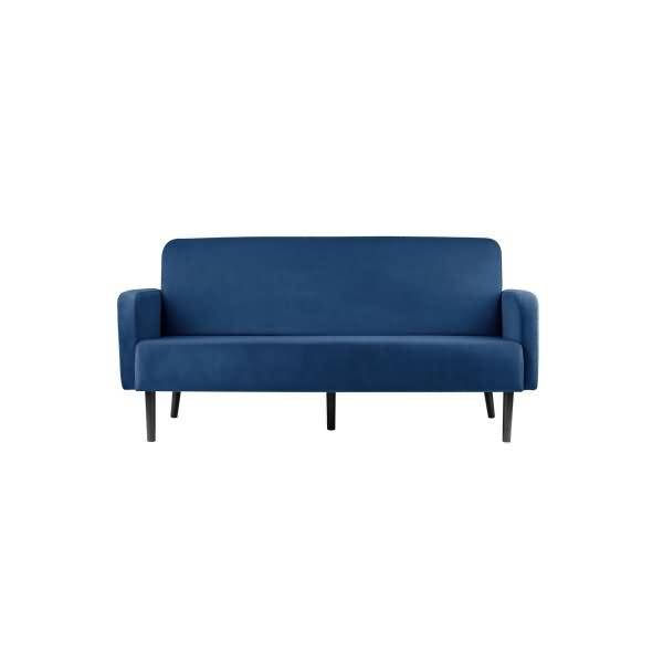 Sofa LISBOA LC3PV.01.06 3Sitzer Samt schwarz/blau