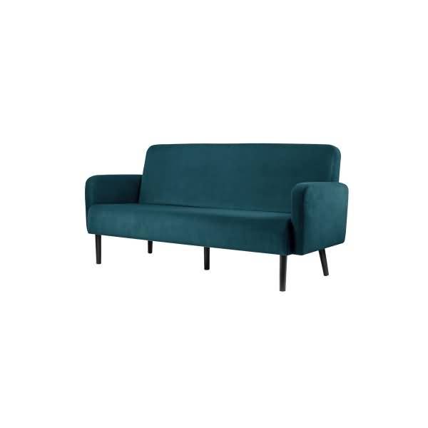 Sofa LISBOA LC3PV.01.08 3Sitzer Samt schwarz/grün