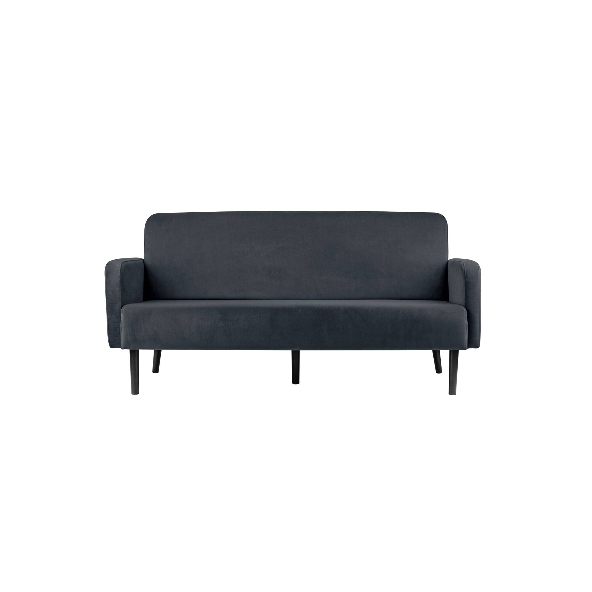 Paperflow Sofa LISBOA LC3PV.01.11 3Sitzer Samt sw/an