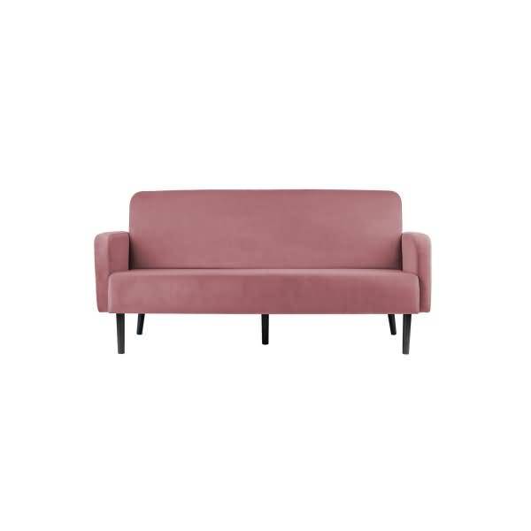Sofa LISBOA LC3PV.01.17 3Sitzer Samt schwarz/pink