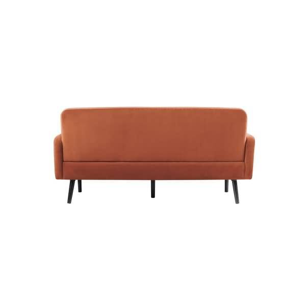 Sofa LISBOA LC3PV.01.27 3Sitzer Samt schwarz/rost