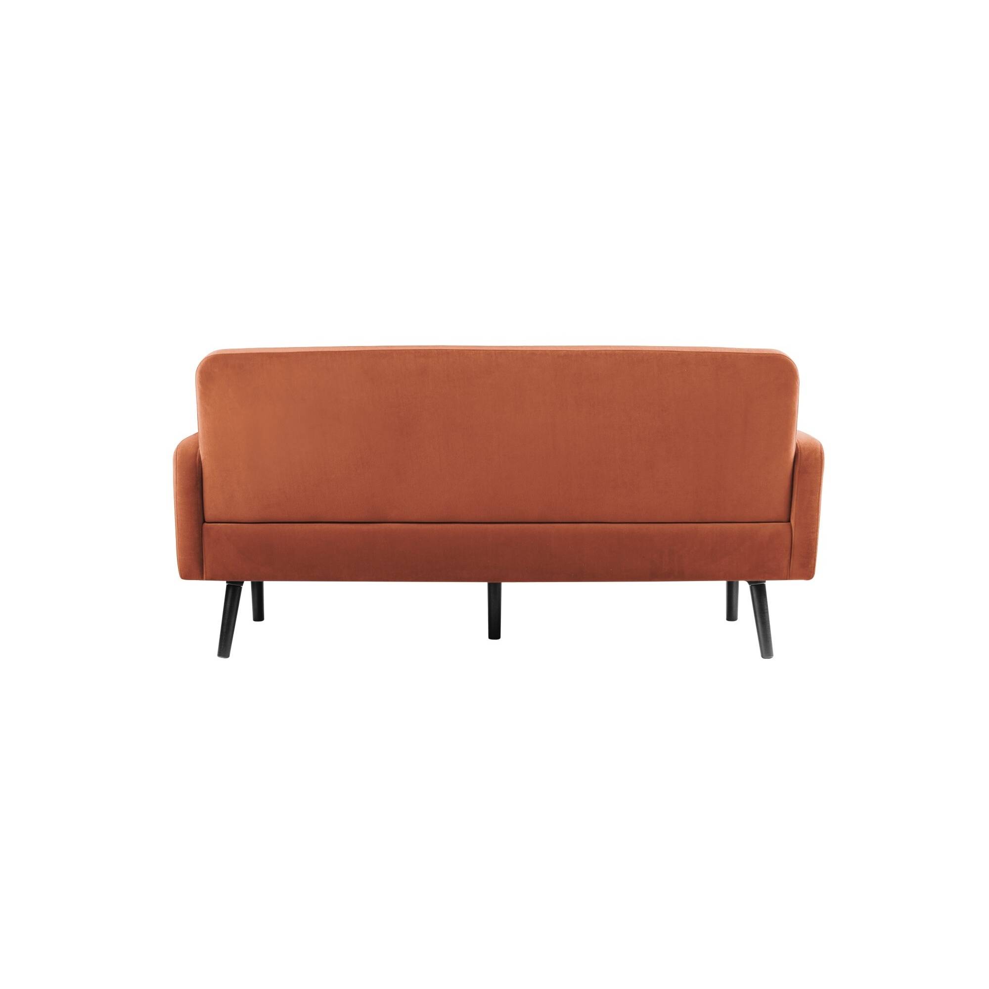 Paperflow Sofa LISBOA LC3PV.01.27 3Sitzer Samt sw/rs