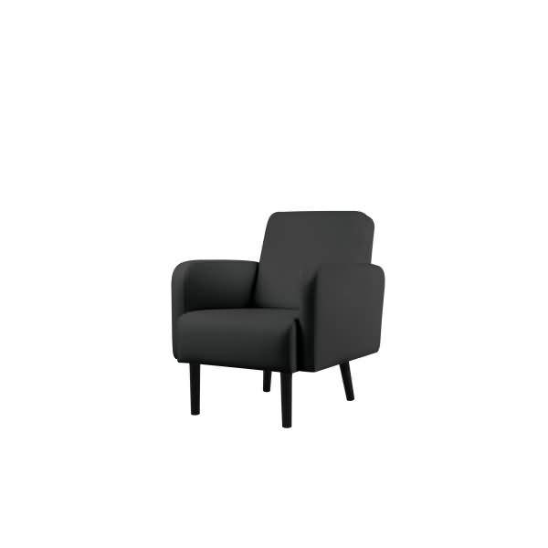Sessel LISBOA LFTC.01.01 Kunstleder schwarz/schwarz