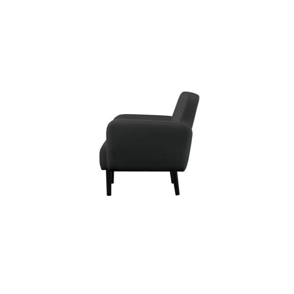 Sofa LISBOA LC2PC.01.01 2 Sitzer Kunstleder schwarz/schwarz