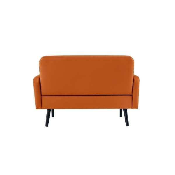 Sofa LISBOA LC2PC.01.05 2 Sitzer Kunstleder schwarz/orange