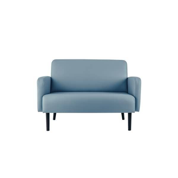 Sofa LISBOA LC3PC.01.06 3Sitzer Kunstleder schwarz/blau