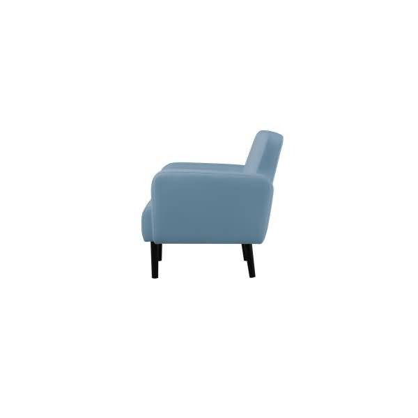 Sofa LISBOA LC3PC.01.06 3Sitzer Kunstleder schwarz/blau
