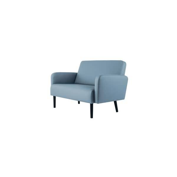 Sofa LISBOA LC3PC.01.06 3Sitzer Kunstleder schwarz/blau