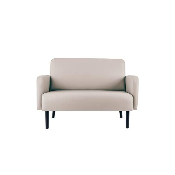 Sofa LISBOA LC2PC.01.13 2 Sitzer Kunstleder schwarz/weiß