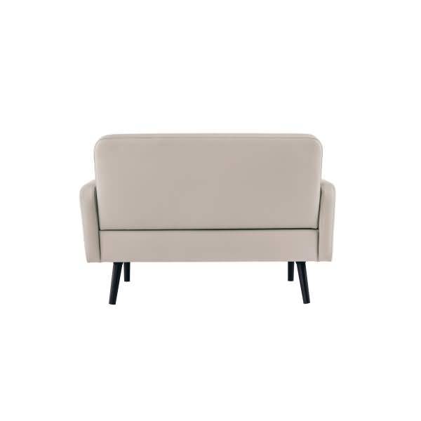 Sofa LISBOA LC2PC.01.13 2 Sitzer Kunstleder schwarz/weiß