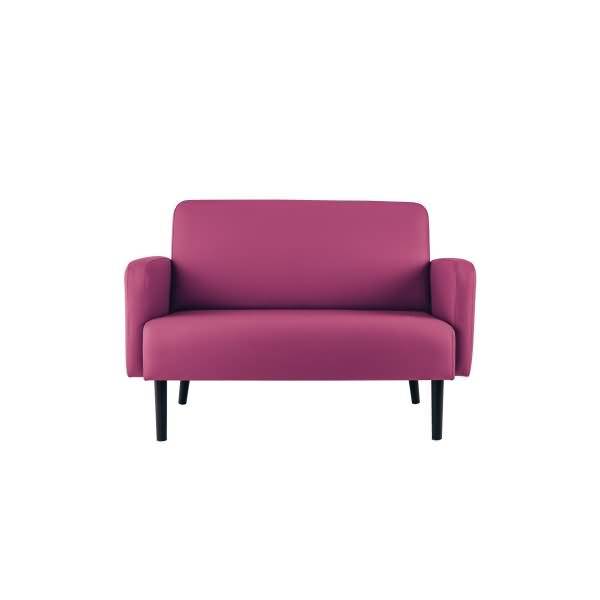 Sofa LISBOA LC2PC.01.19 2 Sitzer Kunstleder schwarz/lila