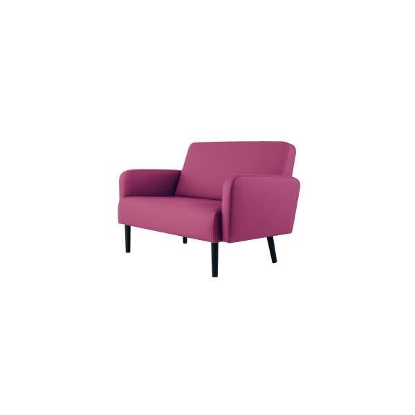 Sofa LISBOA LC2PC.01.19 2 Sitzer Kunstleder schwarz/lila