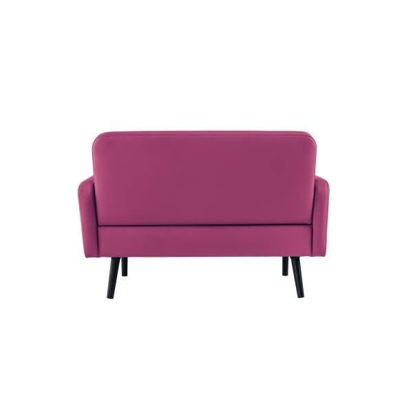 Sofa LISBOA LC2PC.01.19 2 Sitzer Kunstleder schwarz/lila