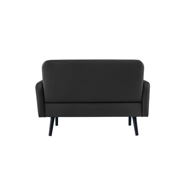 Sofa LISBOA LC3PC.01.01 3Sitzer Kunstleder schwarz/schwarz