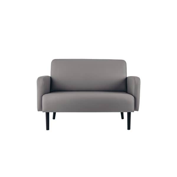Sofa LISBOA LC3PC.01.14 3Sitzer Kunstleder schwarz/grau