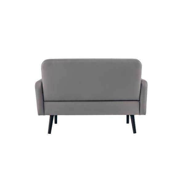 Sofa LISBOA LC3PC.01.14 3Sitzer Kunstleder schwarz/grau
