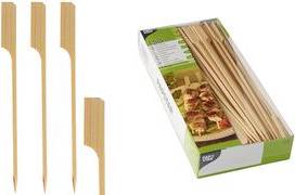 PAPSTAR Grill-Spieße ''Golf'', Länge: 250 mm aus Bambus, in Pappbox mit transparenter Haube