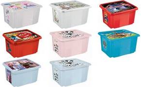 keeeper Aufbewahrungsbox karolina ''Mickey'', 30 Liter Dreh-/Stapelbox mit Deckel, aus PP, cloudy-blue, mit