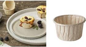 PAPSTAR Backform ''pure'', rund, 105 ml, braun aus 100% Cellulose, gefriergeeignet, geeignet für