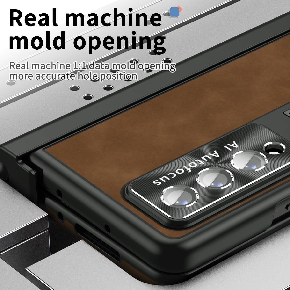 Für Samsung Galaxy Z Fold4 5G All-inclusive 360 Grad Napa Magnetische Handy Tasche Etuis Braun Neu