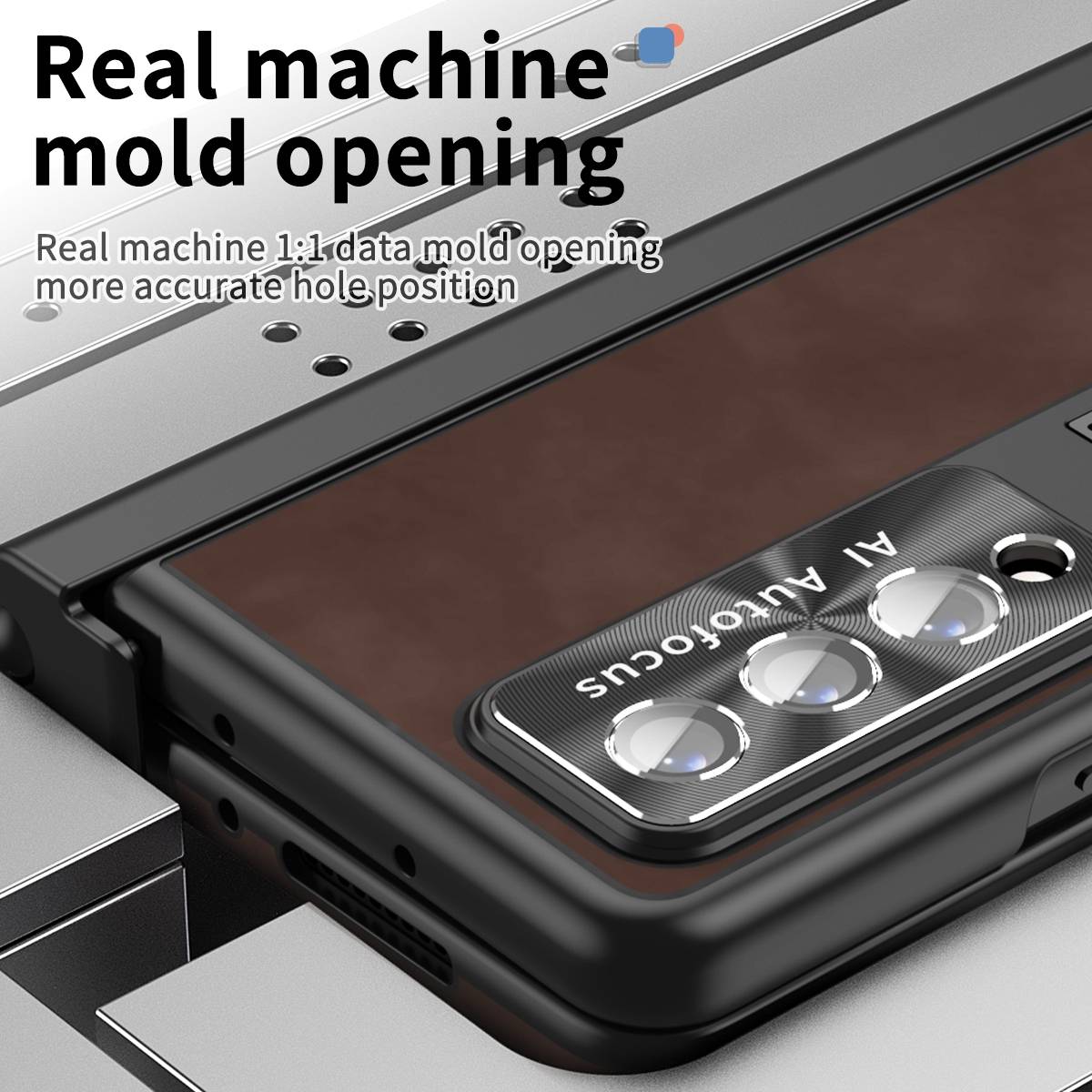 Für Samsung Galaxy Z Fold4 5G All-inclusive 360 Grad Napa Magnetische Handy Tasche Etuis Coffee Neu