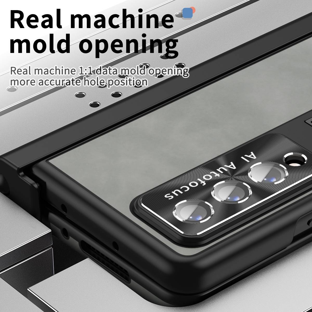 Für Samsung Galaxy Z Fold4 5G All-inclusive 360 Grad Napa Magnetische Handy Tasche Etuis Grau / Weiß Neu