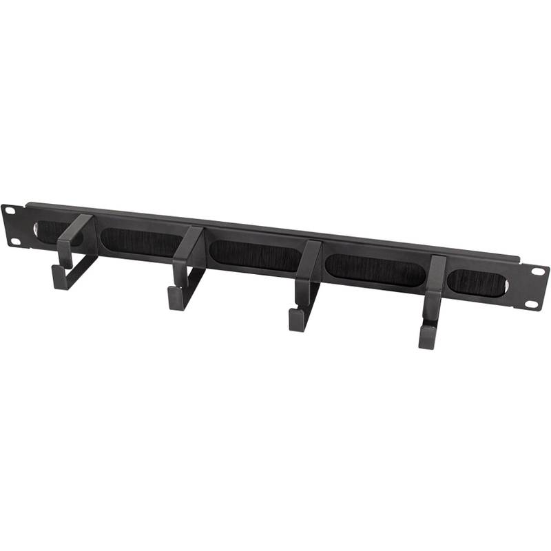 LogiLink Kabelführungspanel 19" 4 Stahlbügel & Bürstenleiste - 1 HE