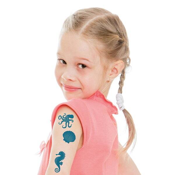 Tattoos 76x120mm bunt 1 Bogen Motiv Sealife