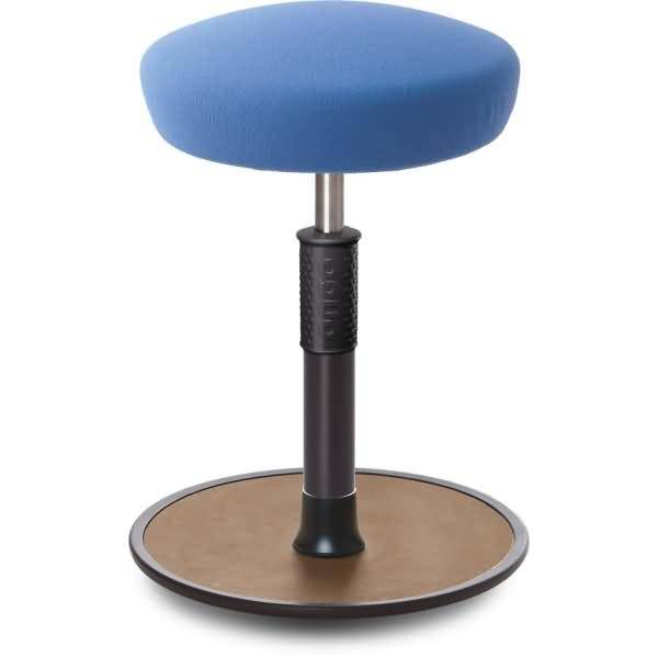 Sitz- Stehhocker Free Regular Hutsitz Gestrick Hellblau schwarz /Natur