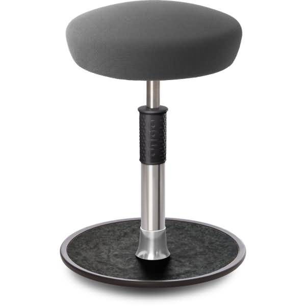 Sitz- Stehhocker Free Regular Hutsitz Gestrick Grau chrom /schwarz