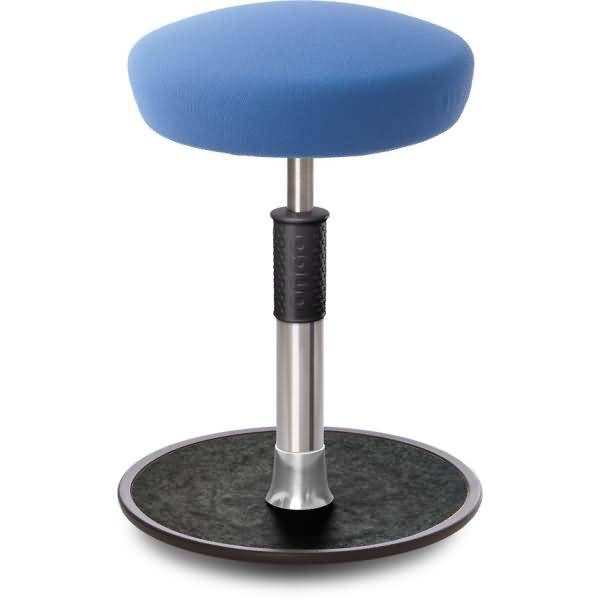 Sitz- Stehhocker Free Regular Hutsitz Gestrick Hellblau chrom /schwarz