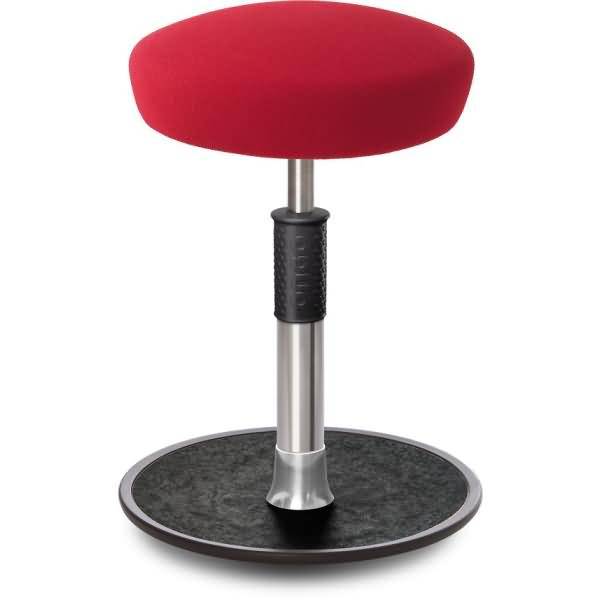 Sitz- Stehhocker Free Regular Hutsitz Gestrick Rot chrom /schwarz