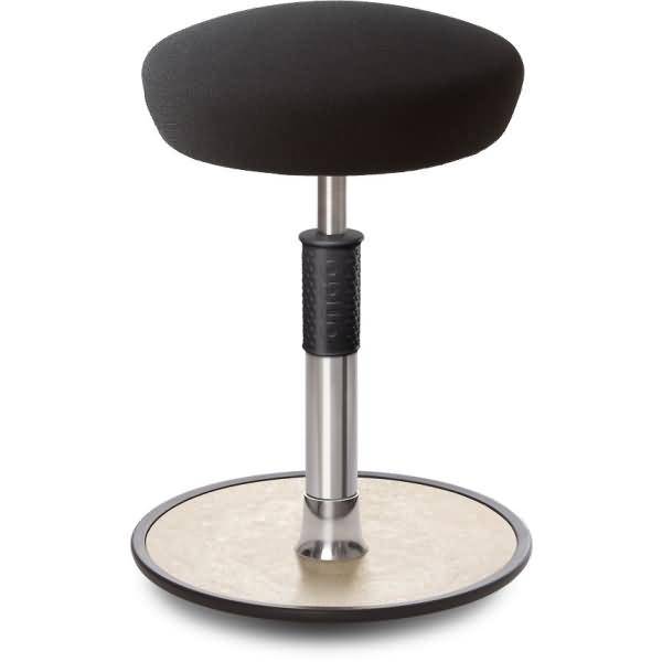 Sitz- Stehhocker Free Regular Hutsitz Gestrick schwarz chrom /cremeweiß