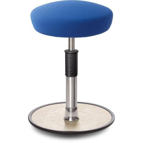 Sitz- Stehhocker Free Regular Hutsitz Gestrick blau chrom /cremeweiß