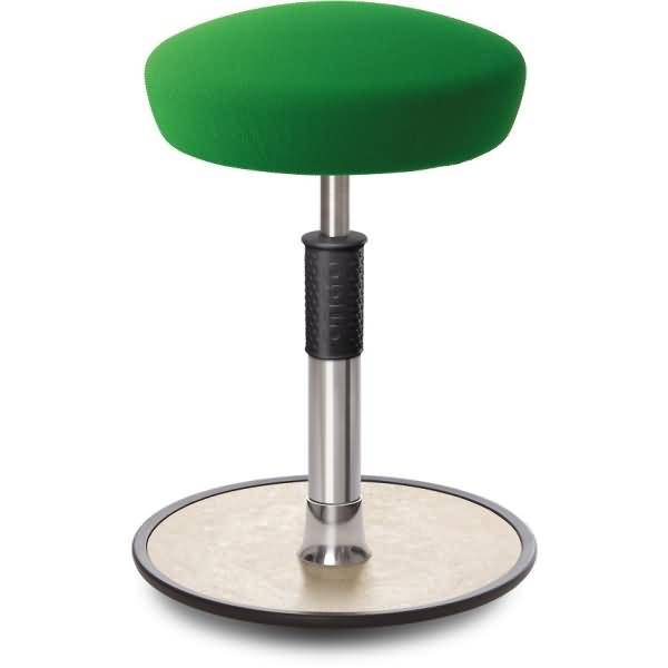 Sitz- Stehhocker Free Regular Hutsitz Gestrick Grün chrom /cremeweiß