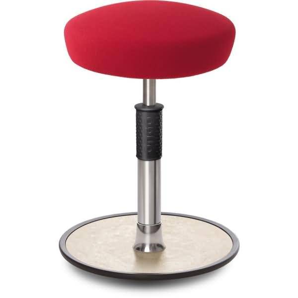 Sitz- Stehhocker Free Regular Hutsitz Gestrick Rot chrom /cremeweiß