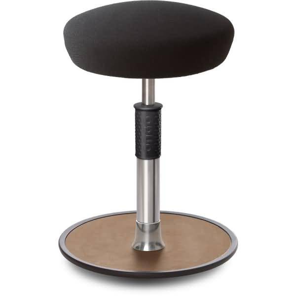 Sitz- Stehhocker Free Regular Hutsitz Gestrick schwarz chrom /Natur