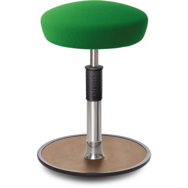 Sitz- Stehhocker Free Regular Hutsitz Gestrick Grün chrom /Natur