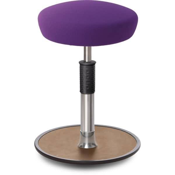 Sitz- Stehhocker Free Regular Hutsitz Gestrick Purpur chrom /Natur