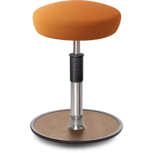 Sitz- Stehhocker Free Regular Hutsitz Gestrick Orange chrom /Natur