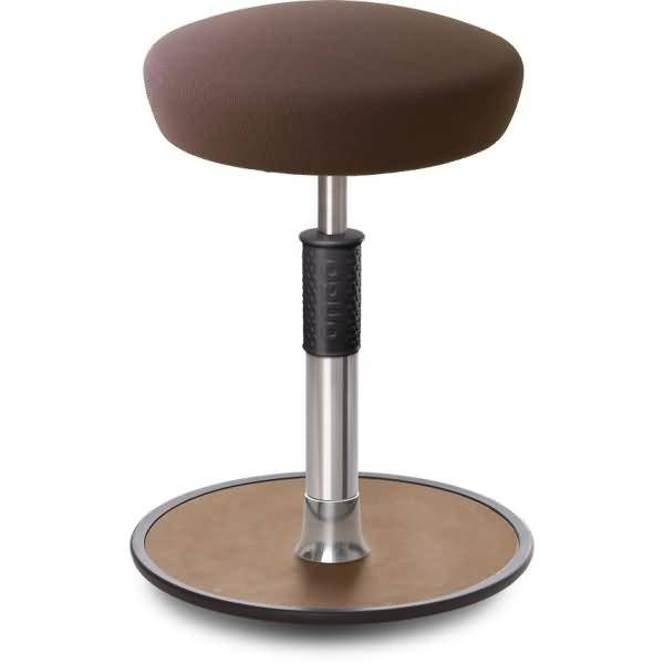 Sitz- Stehhocker Free Regular Hutsitz Gestrick Braun chrom /Natur