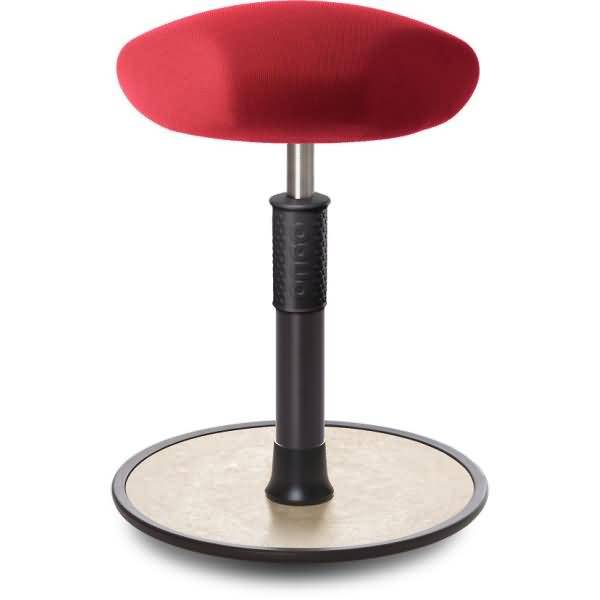 Sitz- Stehhocker Free Regular Triangel Gestrick Rot schwarz /cremeweiß