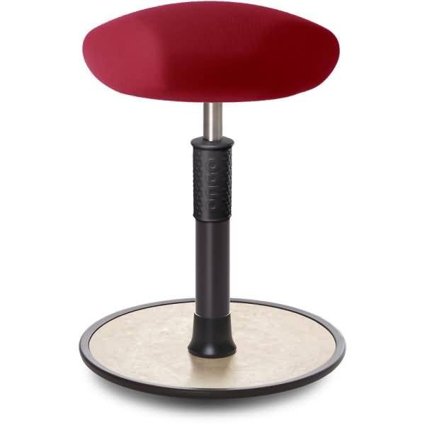 Sitz- Stehhocker Free Regular Triangel Gestrick Dunkelrot schwarz /cremeweiß