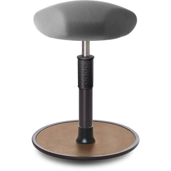 Sitz- Stehhocker Free Regular Triangel Gestrick Grau schwarz /Natur