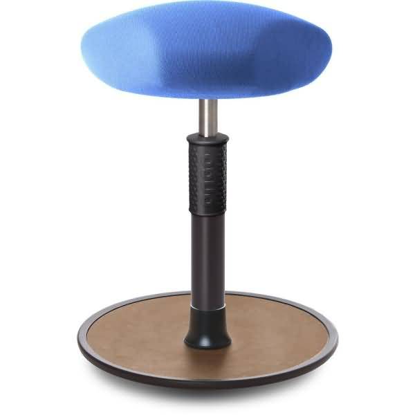 Sitz- Stehhocker Free Regular Triangel Gestrick Hellblau schwarz /Natur