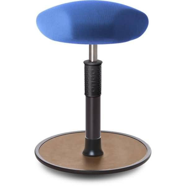 Sitz- Stehhocker Free Regular Triangel Gestrick blau schwarz /Natur